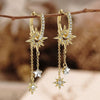 Wholesale Women's Simple Geometric Star Copper Electroplated Earrings