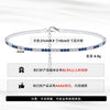 Wholesale Women's Simple Geometric 925 Sterling Silver Anklet Inlaid With Blue And White Zircon