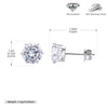 Wholesale Women's Simple Geometric 925 Sterling Silver Earrings With Sixclaw Inlaid Zircon And Electroplating