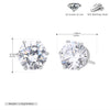 Wholesale Women's Simple Geometric 925 Sterling Silver Earrings With Sixclaw Inlaid Zircon And Electroplating