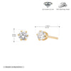 Wholesale Women's Simple Geometric 925 Sterling Silver Earrings With Sixclaw Inlaid Zircon And Electroplating