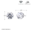 Wholesale Women's Simple Geometric 925 Sterling Silver Earrings With Sixclaw Inlaid Zircon And Electroplating