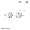 Wholesale Women's Simple Geometric 925 Sterling Silver Earrings With Sixclaw Inlaid Zircon And Electroplating