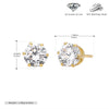 Wholesale Women's Simple Geometric 925 Sterling Silver Earrings With Sixclaw Inlaid Zircon And Electroplating