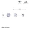 Wholesale Women's Simple Geometric 925 Sterling Silver Earrings With Sixclaw Inlaid Zircon And Electroplating