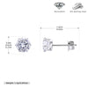 Wholesale Women's Simple Geometric 925 Sterling Silver Earrings With Sixclaw Inlaid Zircon And Electroplating