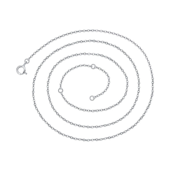 Wholesale Women's Simple Geometric 925 Sterling Silver O Word Chain Necklace With Electroplating