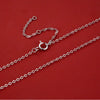 Wholesale Women's Simple Geometric 925 Sterling Silver O Word Chain Necklace With Electroplating