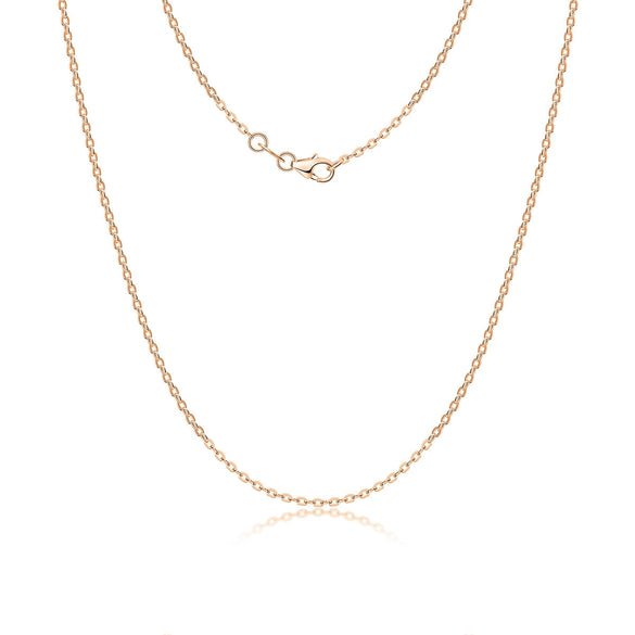 Wholesale Women's Simple Geometric 925 Sterling Silver O Word Chain Necklace With Electroplating