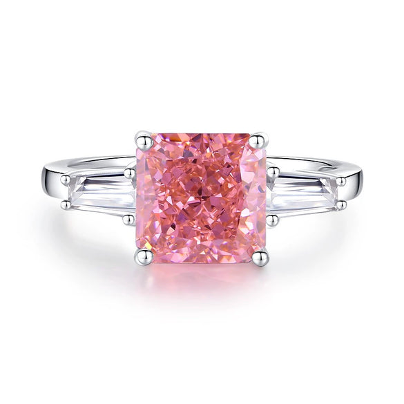 Wholesale Women's Simple Geometric 925 Sterling Silver Ring With Diamond Design