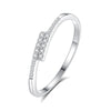 Wholesale Women's Simple Geometric 925 Sterling Silver Stacked Ring