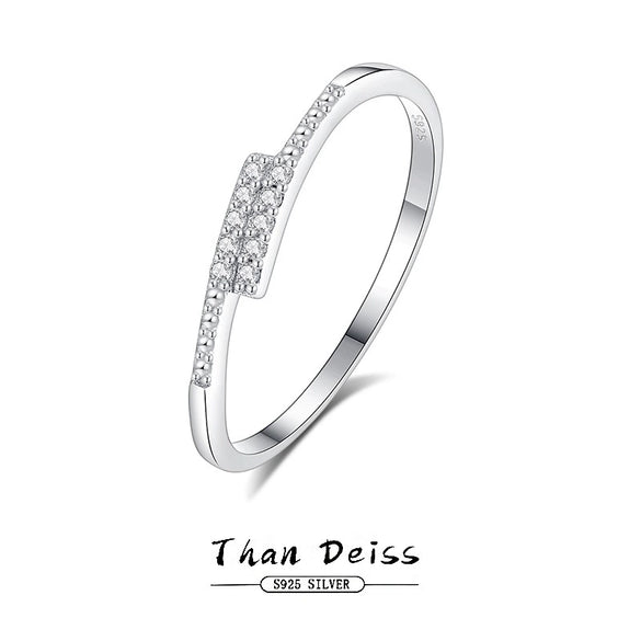 Wholesale Women's Simple Geometric 925 Sterling Silver Stacked Ring