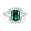 Wholesale Women's Simple Geometric Style S925 Sterling Silver Ring Set With Diamonds