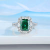 Wholesale Women's Simple Geometric Style S925 Sterling Silver Ring Set With Diamonds