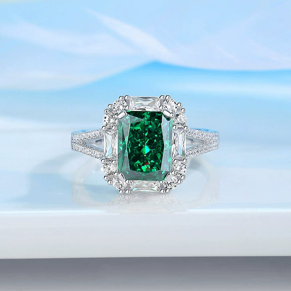 Wholesale Women's Simple Geometric Style S925 Sterling Silver Ring Set With Diamonds