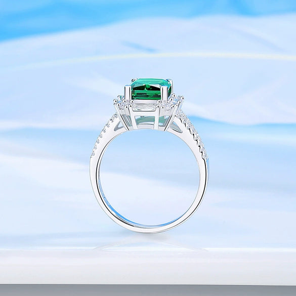 Wholesale Women's Simple Geometric Style S925 Sterling Silver Ring Set With Diamonds