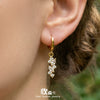 Wholesale Women's Simple Geometric Tassel Zircon Earrings Stainless Steel 18K Gold Plated Jewelry
