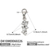 Wholesale Women's Simple Geometric Tassel Zircon Earrings Stainless Steel 18K Gold Plated Jewelry