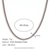 Wholesale Women's Simple Geometric Titanium Steel And Stainless Steel Chain Necklace With Electroplating