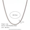 Wholesale Women's Simple Geometric Titanium Steel And Stainless Steel Chain Necklace With Electroplating