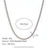 Wholesale Women's Simple Geometric Titanium Steel And Stainless Steel Chain Necklace With Electroplating
