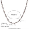 Wholesale Women's Simple Geometric Titanium Steel And Stainless Steel Chain Necklace With Electroplating