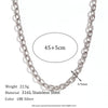 Wholesale Women's Simple Geometric Titanium Steel And Stainless Steel Chain Necklace With Electroplating