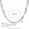 Wholesale Women's Simple Geometric Titanium Steel And Stainless Steel Chain Necklace With Electroplating