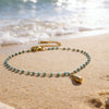 Wholesale Women's Simple Geometric Titanium Steel Beaded Anklet Jewelry