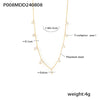 Wholesale Women's Simple Geometric Titanium Steel 18K Gold Plated Freshwater Pearl Clavicle Necklace