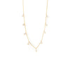 Wholesale Women's Simple Geometric Titanium Steel 18K Gold Plated Freshwater Pearl Clavicle Necklace