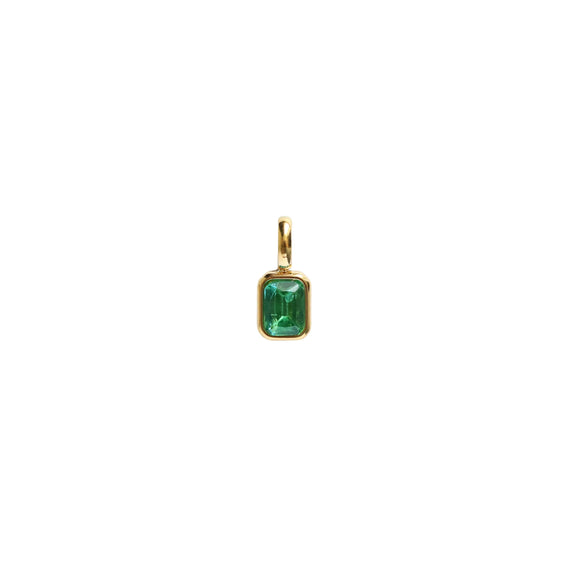 Wholesale Women's Simple Geometric Titanium Steel Necklace With Mixed Gemstone Setting And Diamond Setting Pendant