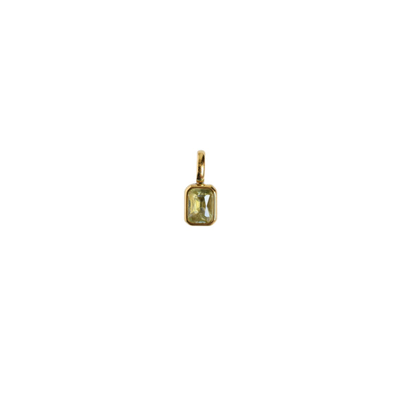 Wholesale Women's Simple Geometric Titanium Steel Necklace With Mixed Gemstone Setting And Diamond Setting Pendant