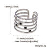 Wholesale Women's Simple Geometric Titanium Steel Open Ring With Electroplating Treatment