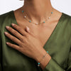 Wholesale Women's Simple Geometric Turquoise Freshwater Pearl Silver Electroplated Bracelet