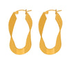 Wholesale Women's Simple Geometric Ushaped Electroplated Titanium Steel Earrings