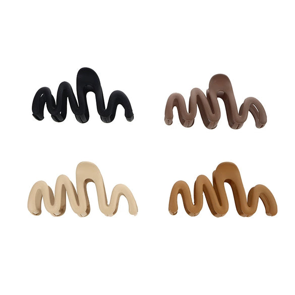 Wholesale Women's Simple Geometric Wave Shark Clip Hair Grip