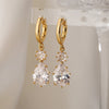 Wholesale Women's Simple Geometric Zircon Earrings Copper Material