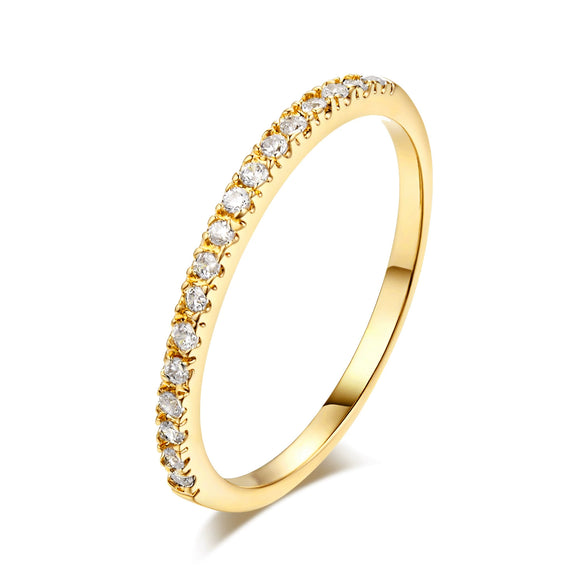 Wholesale Women's Simple Geometric Zircon Microembedded Rose Goldplated Copper Ring