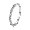 Wholesale Women's Simple Geometric Zircon Microembedded Rose Goldplated Copper Ring