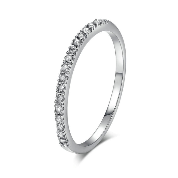 Wholesale Women's Simple Geometric Zircon Microembedded Rose Goldplated Copper Ring