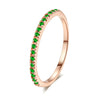 Wholesale Women's Simple Geometric Zircon Microembedded Rose Goldplated Copper Ring