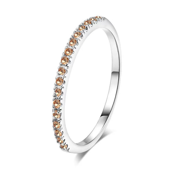 Wholesale Women's Simple Geometric Zircon Microembedded Rose Goldplated Copper Ring