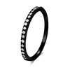 Wholesale Women's Simple Geometric Zircon Microembedded Rose Goldplated Copper Ring