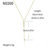 Wholesale Women's Simple Geometric Zircon Yshaped Necklace Copper Plated With Real Gold Electroplating Jewelry