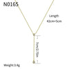 Wholesale Women's Simple Geometric Zircon Yshaped Necklace Copper Plated With Real Gold Electroplating Jewelry