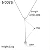 Wholesale Women's Simple Geometric Zircon Yshaped Necklace Copper Plated With Real Gold Electroplating Jewelry