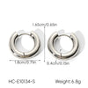 Wholesale Women's Simple Glossy Heartshaped Geometric Stainless Steel Polished Earrings