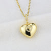 Wholesale Women's Simple Gold Plated Copper Hollow Heart Shaped Open Pendant Necklace With O Chain
