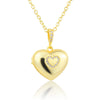 Wholesale Women's Simple Gold Plated Copper Hollow Heart Shaped Open Pendant Necklace With O Chain